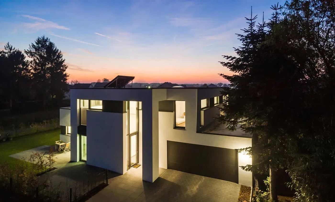 Ferienwohnung Norderney — Stadtvilla in Dämmerung